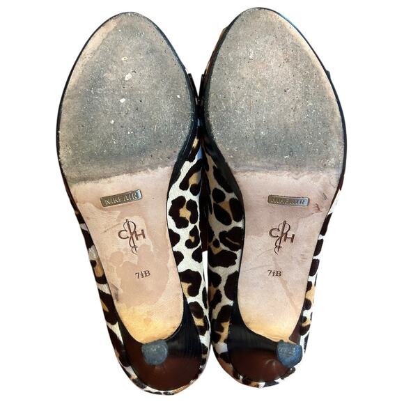 COLE HAAN x NIKE Air Cheetah Leopard Print Carma Peep-Toe Heel Pumps Womens 7.5B - Picture 8 of 8